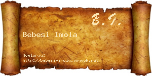 Bebesi Imola névjegykártya